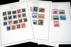 COLOR PRINTED OCCUPIED SERBIA +  YUGOSLAVIA 1941-1945 STAMP ALBUM PAGES (23 pgs)