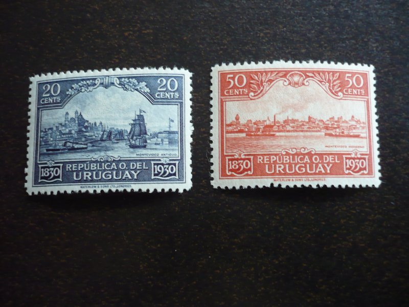 Stamps - Uruguay - Scott# 402,406 - Mint Hinged Part Set of 2 Stamps