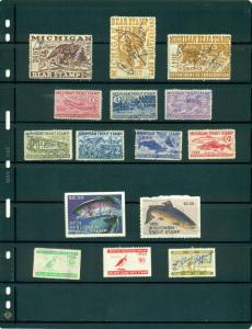 State Stamps, Bear & Upland Game hunting.  Trout fishing