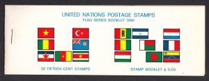 UN New York 325-340 Flags Booklet MNH VF