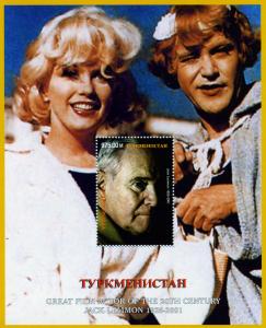 Turkmenistan 2001 Jack Lemmon & Marilyn Monroe s/s Perforated mnh.vf