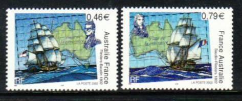 France Sailing Ships Map 2882-2883 MNH  S1036