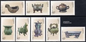China People’s Republic 2003, Bronze objects 8v, MNH