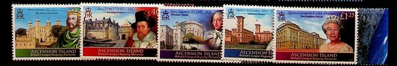 ASCENSION Sc 961-65 NH ISSUE OF 2008 - BRITISH MONARCHS - (JS23)