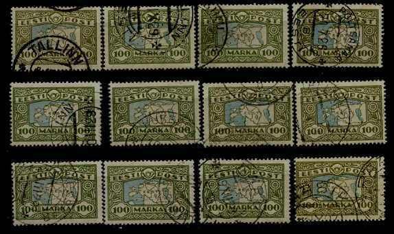 Estonia 78 used,12x,SCV42