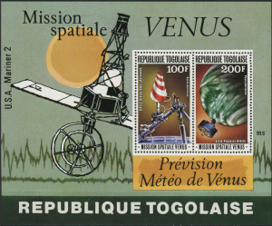 Togo #C345a YTBF117 MNH S/S CV$4 Venus Space Mission/Mariner 2/Pioneer