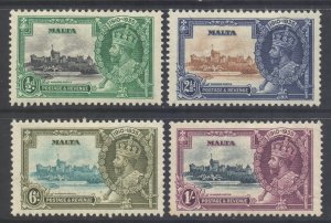 Malta Scott 184/187 - SG210/213, 1935 Silver Jubilee Set MH*