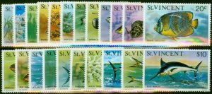 St Vincent 1975 Marine Life Set of 22 SG422-443 V.F MNH