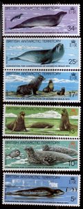 British Antartic Territory 1982 SC# 96-101 Seals MNH E90