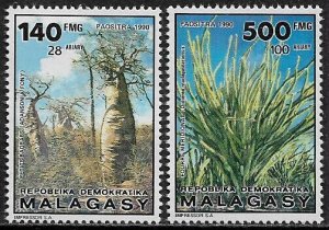 Malagasy Rep #1005-6 MNH Set - Native Trees