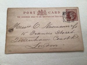 Queen Victoria 1886 Halfpenny Brown North west Education  postcard  A13843