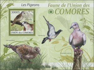 Comoro Island 2009 Mi 2425/B522 Birds Pigeon CV $15.50