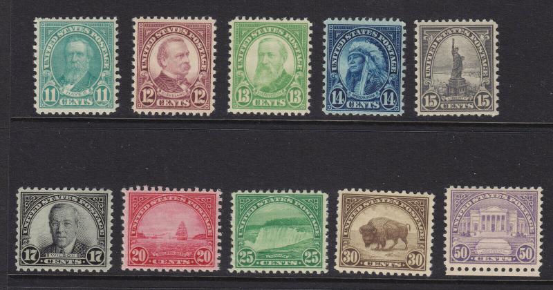 692 - 701 Set VF-XF OG mint never hinged with nice color cv $ 141 ! see pic !