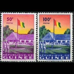 GUINEA 1959 - Scott# 188-9 Flag Raising Set of 2 LH