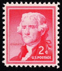 US 1033 MNH VF 2 Cent Thomas Jefferson