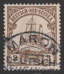 NEW GUINEA - GERMAN Postmark 'Maron DNG' cds on Yacht 3pf. Expertised.