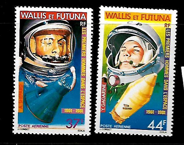 WALLIS FUTUNA ISLANDS C106-C107 MNH ALAN B. SHEPARD & YURI GAGARIN