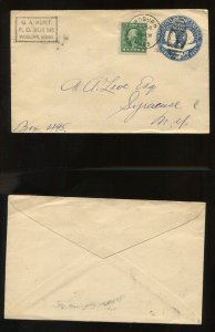 481 Schermack Used on U348 Uprated G.A. Hunt Stamp Dealer Cover MG1053