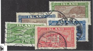 Iceland SC#144-148 Used F-VF $20.00...Worth a Close Look!