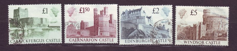 J23537 JLstamps 1988 great britain set used #1230-3 castles