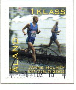 Aland Finland Sc 209 2002 Marathon Runner stamp used