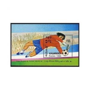 Cambodia 552-559,MNH.Michel 632-638,Bl.142. World Soccer Cup,Mexico-1986.