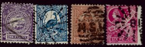 New Zealand SC#77-80 WMK 55 Used Avg/Fine SCV$19.60...Fill a Key Spot!!