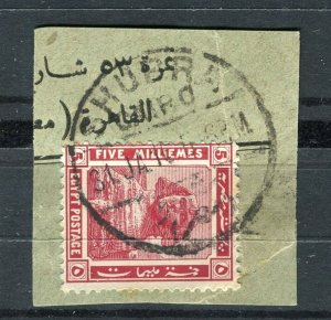 EGYPT; 1920s early fine used Postmark Piece