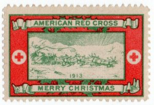 (I.B) US Cinderella : Red Cross Christmas Seal (1913)