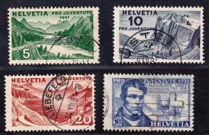 Switzerland #B57-B60, used