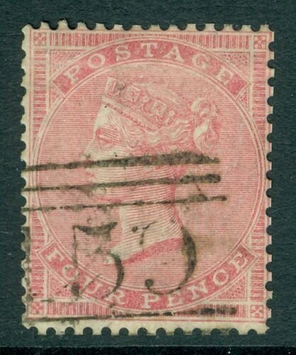 SG 66b 4d Rose on thick glazed paper fine used  