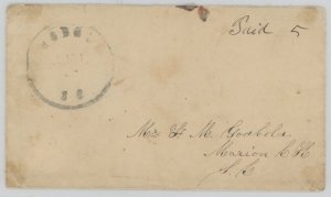 Confederate States  2012 Hodges, SC-July 1861-manuscript Paid 5 in black-Ladies cover-Greenwood County, SC