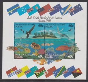 Nauru 1993 South Pacific Forum SS Scott (405b) MNH