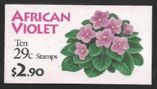 SCOTT  BK176  AFRICAN VIOLET  29¢  (2486a)  BOOKLET OF 10  MNH