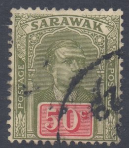 Sarawak Scott 92 - SG89, 1928 Sir Charles Vyner Brooke 50c used