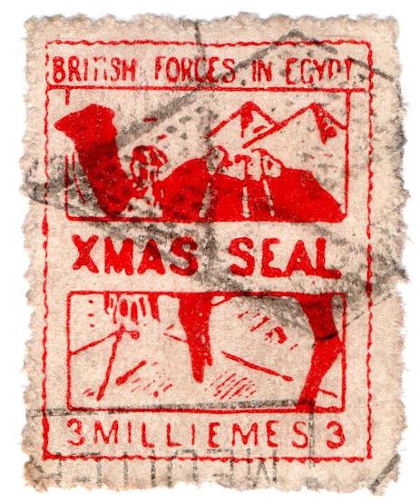 (I.B) Egypt Postal : British Forces Christmas Seal 3m