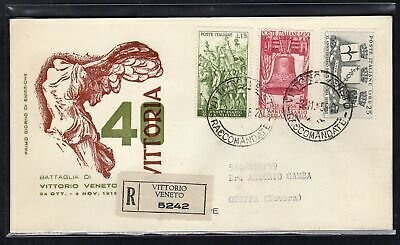 Italy FDC Venetia 1958 Vittoria traveled Racc. For Italy