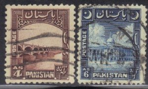 PAKISTAN SC# 33+51 USED  6a 1950