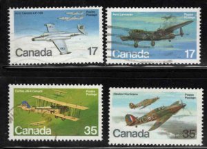 CANADA Scott 873-876 used  aircraft stamp set