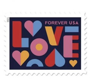 2021 LOVE  forever stamps  5 Booklets 100plp