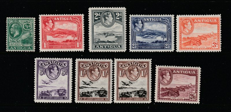 Antigua a small MH lot of KGVI