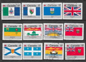 Canada #821-832  17c Flags  (U) CV $4.00