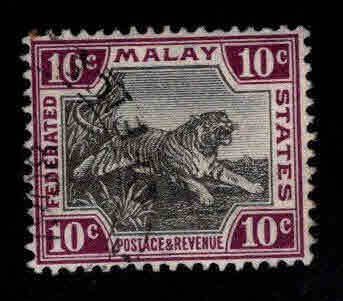 Federated Malay States Scott 31 Used  colorful  stamp