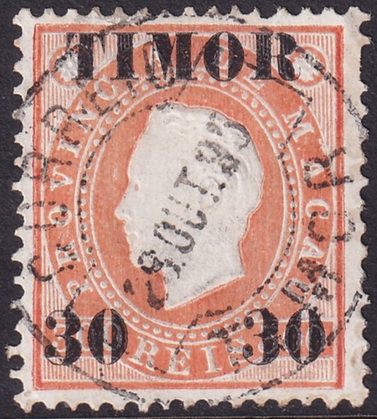 Timor 1892 Sc 21a used perf 13.5