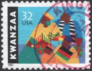 SC#3175 32¢ Kwanzaa Single (1997) Used
