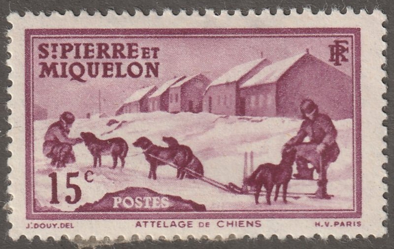 St. Pierre and Miquelon, stamp,  Scott#177,  mint, hinged, # S-177