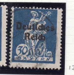 Germany 1920 Bayern Early Issue Fine Used 30pf. Optd 250377