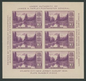 USA 750 - APS Souvenir Sheet - XF Mint never hinged beauty