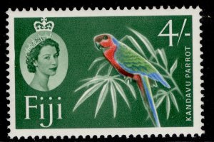 FIJI QEII SG321, 4s red, yellow-green, blue & green, NH MINT.