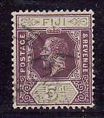 Fiji-SC#86-used-5p vio & ol grn-1912-23-KGV-